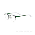 Mode benutzerdefinierte Logo doppelte Farbe Augenbrauen Metall Optische Rahmen Brille